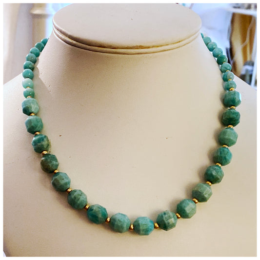 Amazonite necklace  with a magnetic clasp