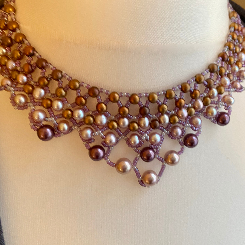 Edwardian inspired Pearl choker